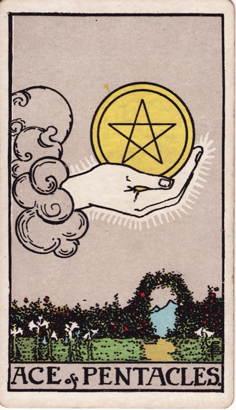 Ace of Pentacles tarot card meaning