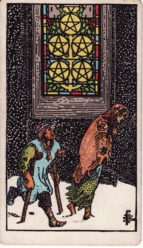 Five of Pentacles tarot card meaning