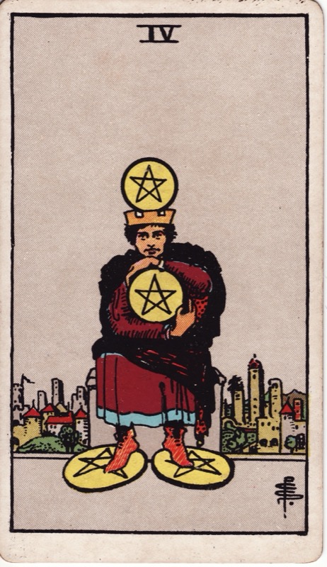 Four of Pentacles tarot card meaning