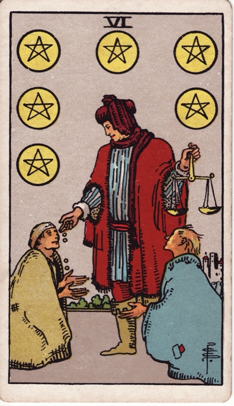 Six of Pentacles tarot card meaning