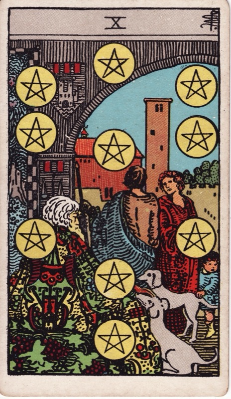 Ten of Pentacles tarot card meaning