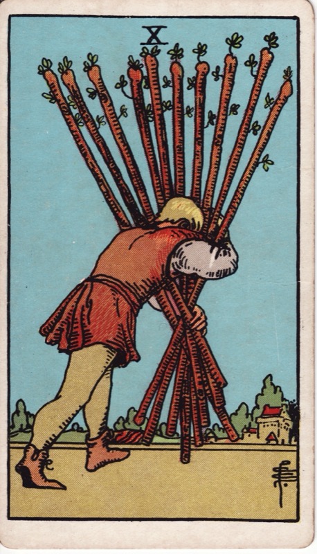Ten of Wands tarot card meaning