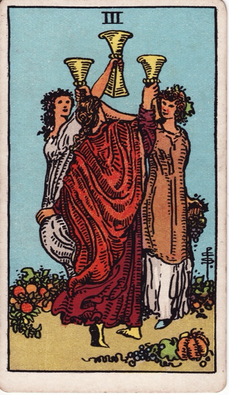 Three of Cups tarot card meaning