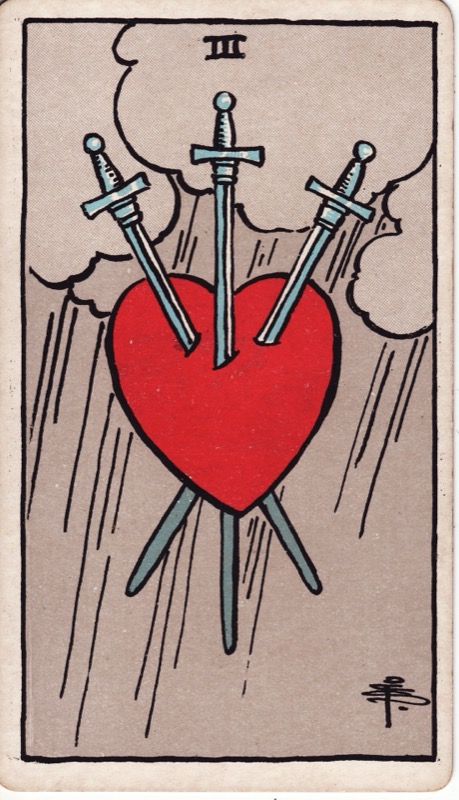 Three of Swords tarot card meaning